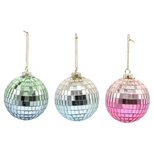 Imagen de Colgante Bola Espejos 7,5 cm modelos surtidos decoración para Árbol de Navidad SC, ACTUEL