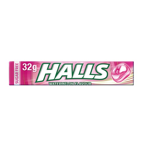 HALLS Caramelos de sandía sin azúcar 32 g.