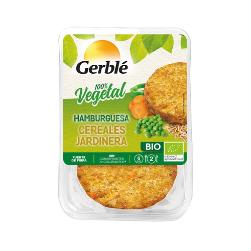 GERBLÉ Hamburguesas de cereales ecológicas GERBLÉ 160 g.