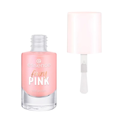 ESSENCE Fairy pink tono 04 rosa chicle Esmalte de uñas con brillo nacarado.