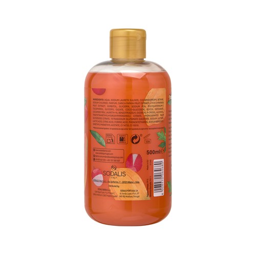 NATURAL HONEY Good feelings tropical desire Gel para ducha o baño con aroma a papaya y litchy 500 ml.
