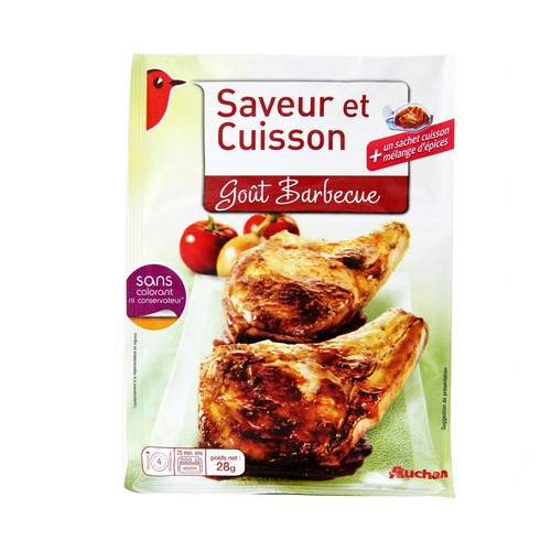 PRODUCTO ALCAMPO Sazonador para preparar pollo asado a la barbacoa 28 g.