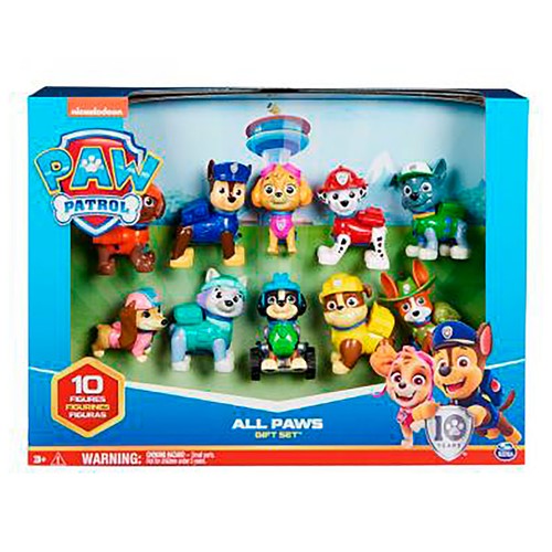 Pack de 10 figuras de la Patrulla Camina Paw Patrol