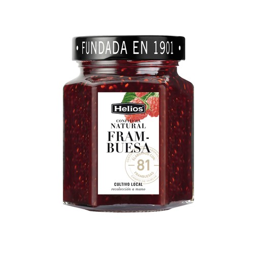 HELIOS Confitura natural de frambuesa 330 g.
