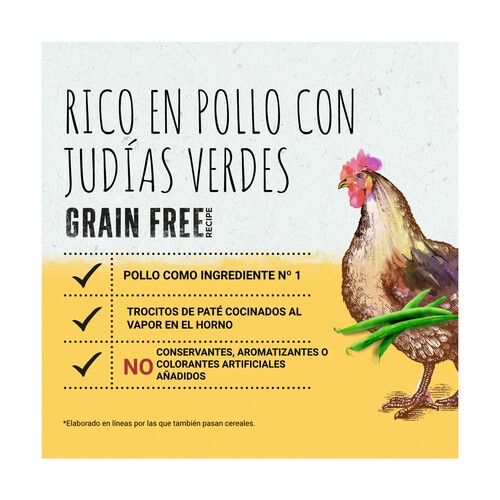 BEYOND Comida para perro húmeda pollo-buey BEYOND GRAIN FREE 400 g.