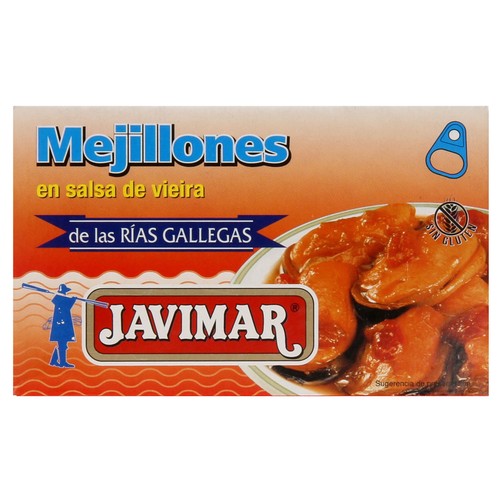 JAVIMAR Mejillones salsa de vieira lata de 70 g.