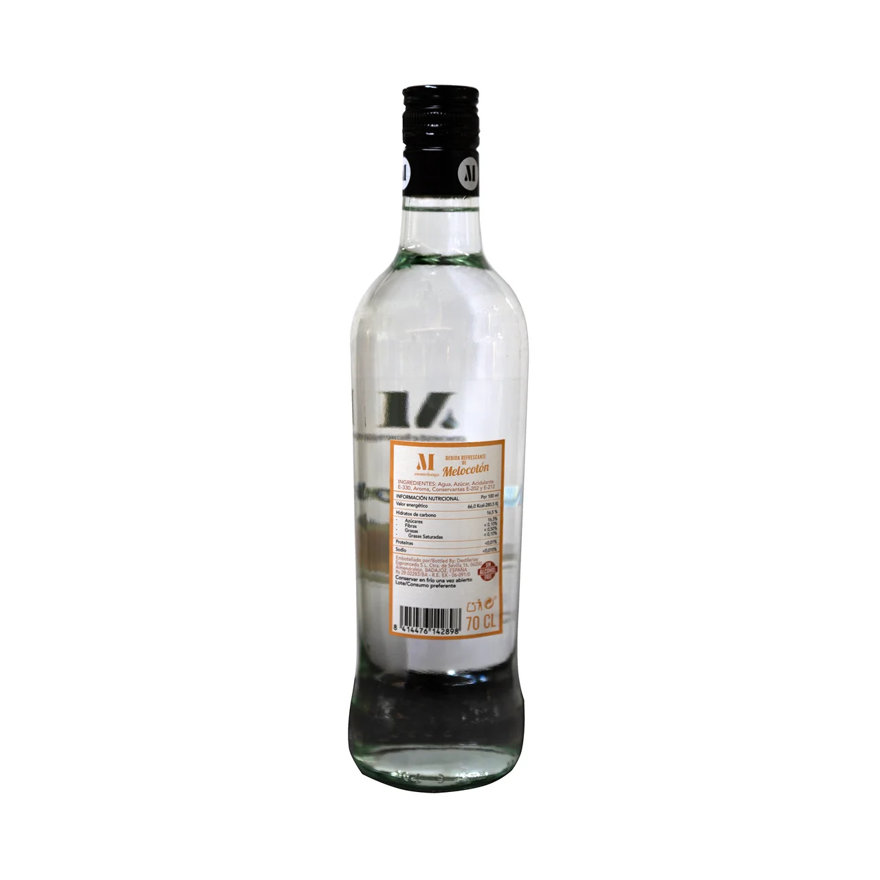 Licor de melocotón sin alcohol botella 70 cl.