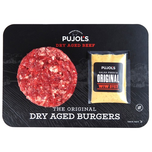 PUJOL'S Burger meat de vaca madurada + salsa original 150 g.