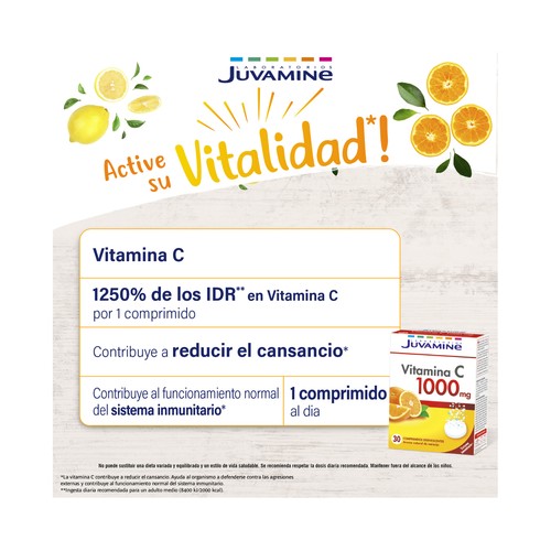 JUVAMINE Pastillas efervescentes de vitamina C 30 uds
