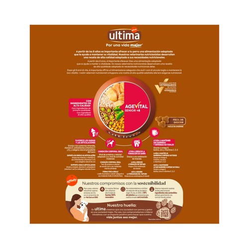 ULTIMA Alimento de perro seco mini senior 2.5kg