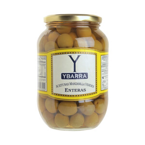Imagen de YBARRA Aceitunas verdes manzanilla con hueso YBARRA bote de 500 g.