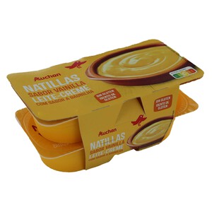 Imagen de AUCHAN Natillas con sabor a vainilla 4 x 125 g. Producto Alcampo