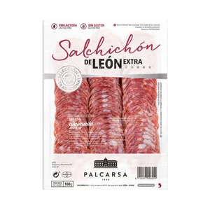 PALCARSA Salchichón de León extra, ahumado y cortado en lonchas PALCARSA 100 g.