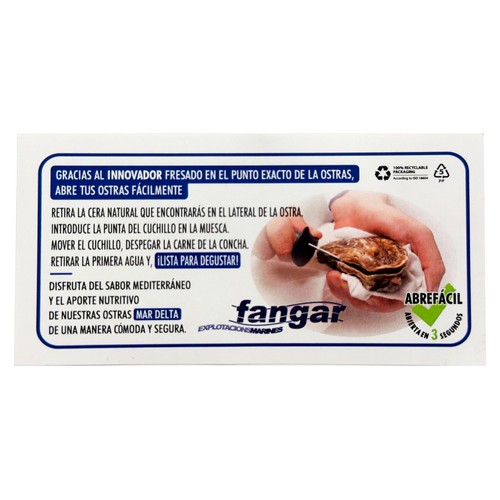 FANGAR Ostra rizada abrefácil 6P X4