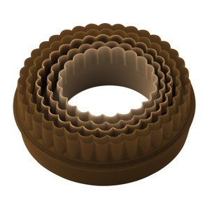 Imagen de 5 Cortadores redondos de plástico para galletas, ACTUEL.