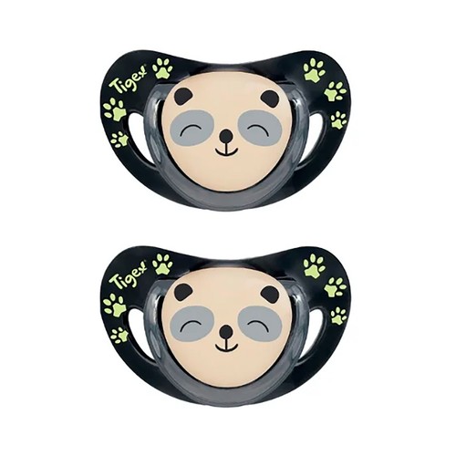 2 chupetes, smart planet, silicona, de 0 a 6 meses, TIGEX.