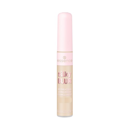 ESSENCE Silky blur tono 130 claro rosa neutro Corrector de cobertura completa, acabado mate sedoso.
