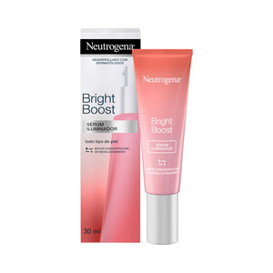 NEUTRÓGENA Sérum facial iluminador para todo tipo de pieles NEUTRÓGENA Bright boost 30 ml.