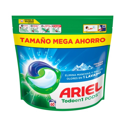 ARIEL Detergente en capsulas Alpes 60 DS
