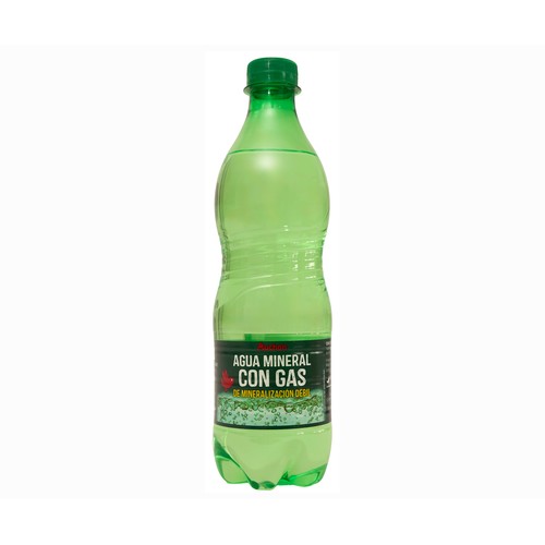 Agua mineral con gas PRODUCTO ECONÓMICO ALCAMPO botella de 50 centilitros