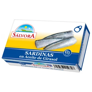 SÁLVORA Sardinas en aceite de girasol 90 g.