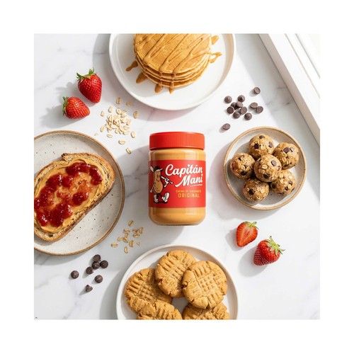 CAPITÁN MANI Crema de cacahuete suave 500 g.