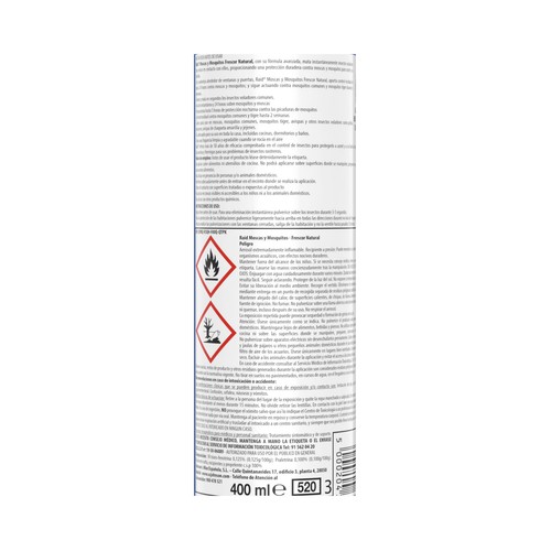 RAID Insecticida en aerosol de moscas y mosquitos 400 ml