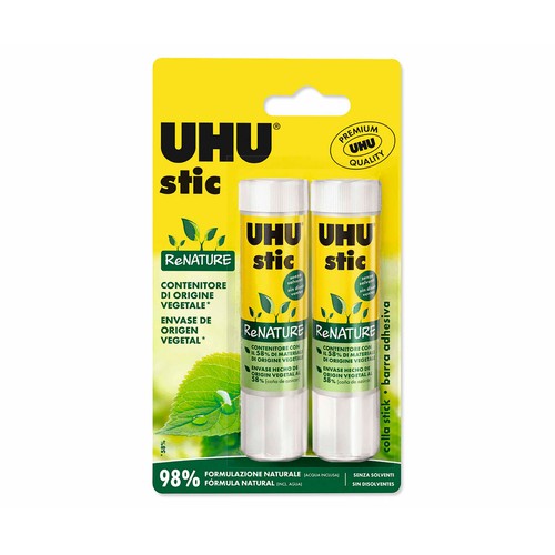Barra pegamento uhu renature 2x21g. UHU.
