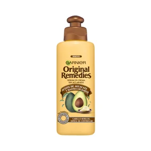 ORIGINAL REMEDIES Aceite en crema sin aclarado con aceite de aguacate y manteca de karité para cabello rebelde y difícil de controlar ORIGINAL REMEDIES de Garnier 200 ml.