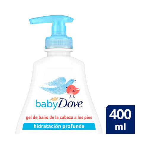 DOVE Gel de baño de la cabeza a los pies, con acción hidratación profunda DOVE Baby 400 ml.