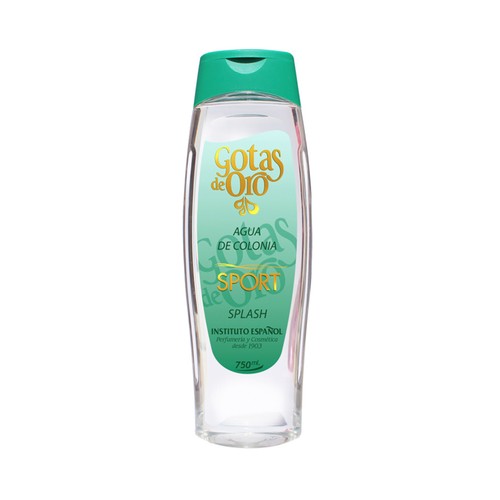 GOTAS DE ORO Agua de colonia fresca, para toda la familia GOTAS DE ORO Sport 750 ml.