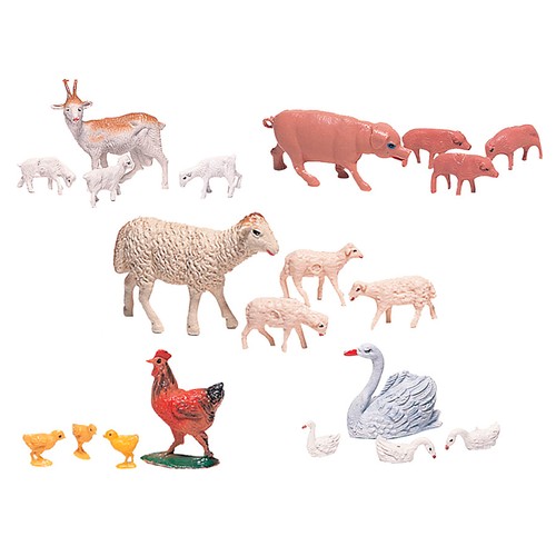 Figuras Familias Animales Pesebre para Belén de Navidad modelos surtidos, OLIVER ART