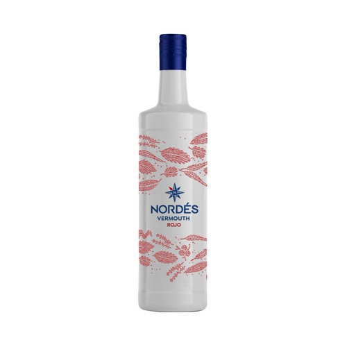 NORDÉS Vermouth rojo elaborado en Galicia botella 1 l.