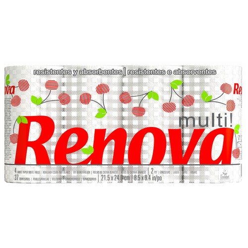Papel de cocina RENOVA 4 uds.