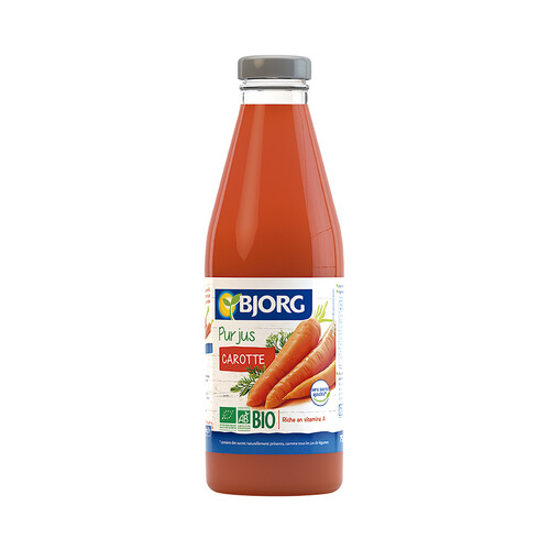 BJORG Zumo de zanahoria ecológico, rico en vitamina A 75 cl.