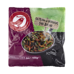 Imagen de AUCHAN Salteado de verduras con bacon 400 g. Producto Alcampo