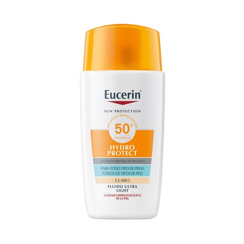 EUCERIN Hydro protect Protector solar facial con tono claro y FPS 50+ (muy alto) 50 ml.