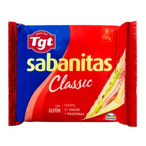 Sabanitas Queso en Lonchas Fundidas Sabanitas 8 Uds. 150 G.