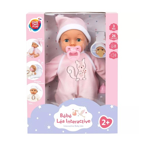 Mi Bebe Interactivo 38 Cm Con 26 Funciones ONE TWO FUN ALCAMPO