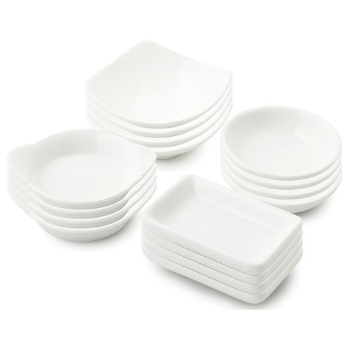 Pack de 4 boles de cerámica con formas surtidas, 8x5,5cm H&H.