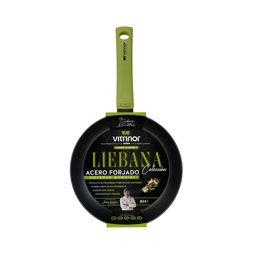 Sartén 24cm, acero forjado inducción, VITRINOR Liebana Colección