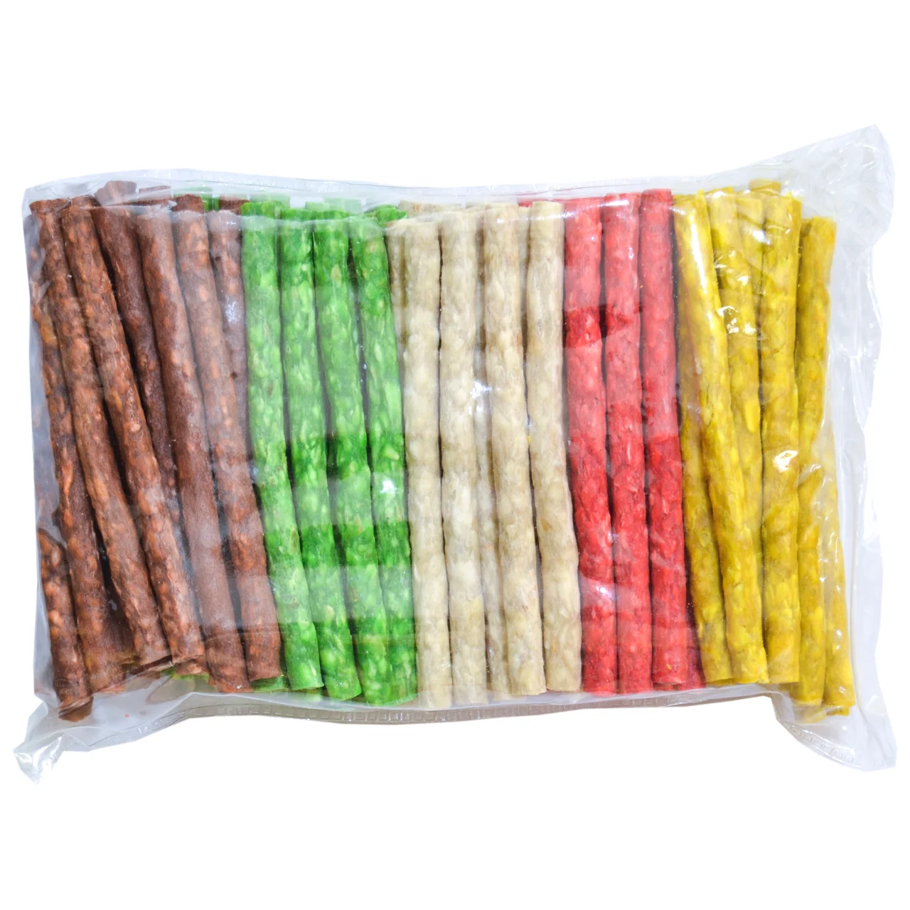 MISTER DOG Mordedores para perros dentales de colores MISTER DOG MUNCHIES 100 uds. 800 g.