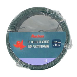 Imagen de Alambre plastificado verde, 1,15 mm x 45 m, ALCAMPO.
