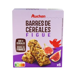 PRODUCTO ALCAMPO Barrtidas de cereales con higo PRODUCTO ALCAMPO CROUSTY 6 uds. x 21 g.