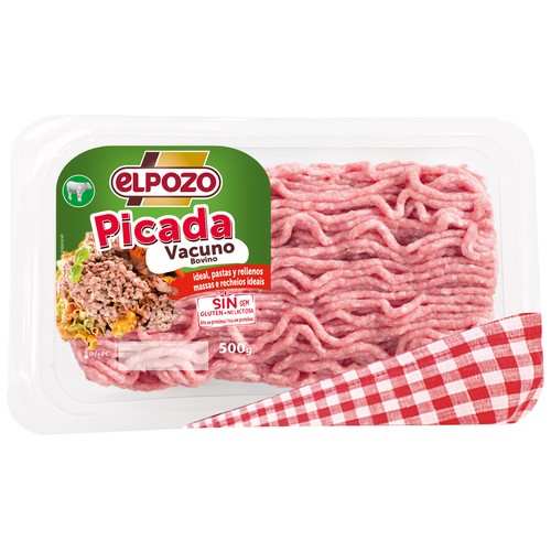 EL POZO Bandeja de preparado de carne picada de vacuno 500 g.