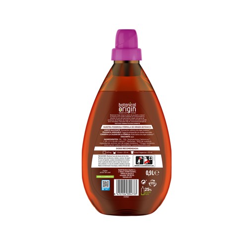 BOTANICAL ORIGIN Suavizante de Jazmín fresco & lavanda silvestre, origen vegetal BOTANICAL ORIGIN 45 lav. 0,9 l.