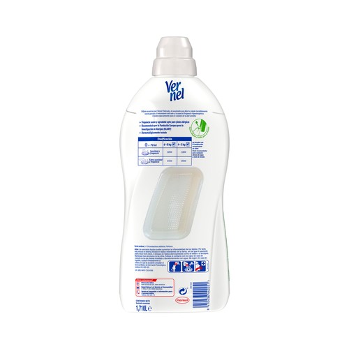 VERNEL Suavizante delicado VERNEL 95 lavados 1710 ml.