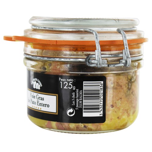 LES TROIS CHEFS Foie Gras de pato entero 125 g.
