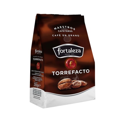 FORTALEZA Café en grano superior torrefacto Bolsa de 250 g.