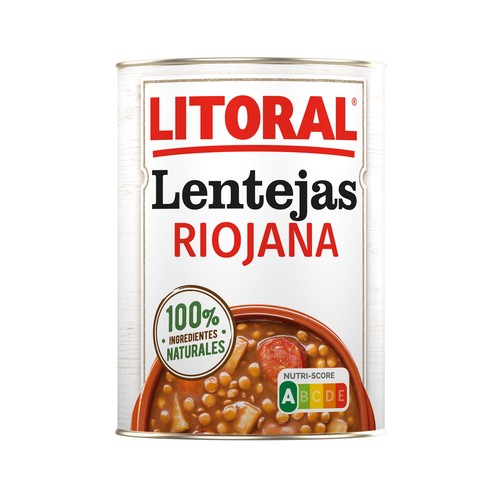 LITORAL Lentejas a la Riojana lata de 425 g.